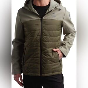 Hurley Green Hooded Zip Jacket Size Large